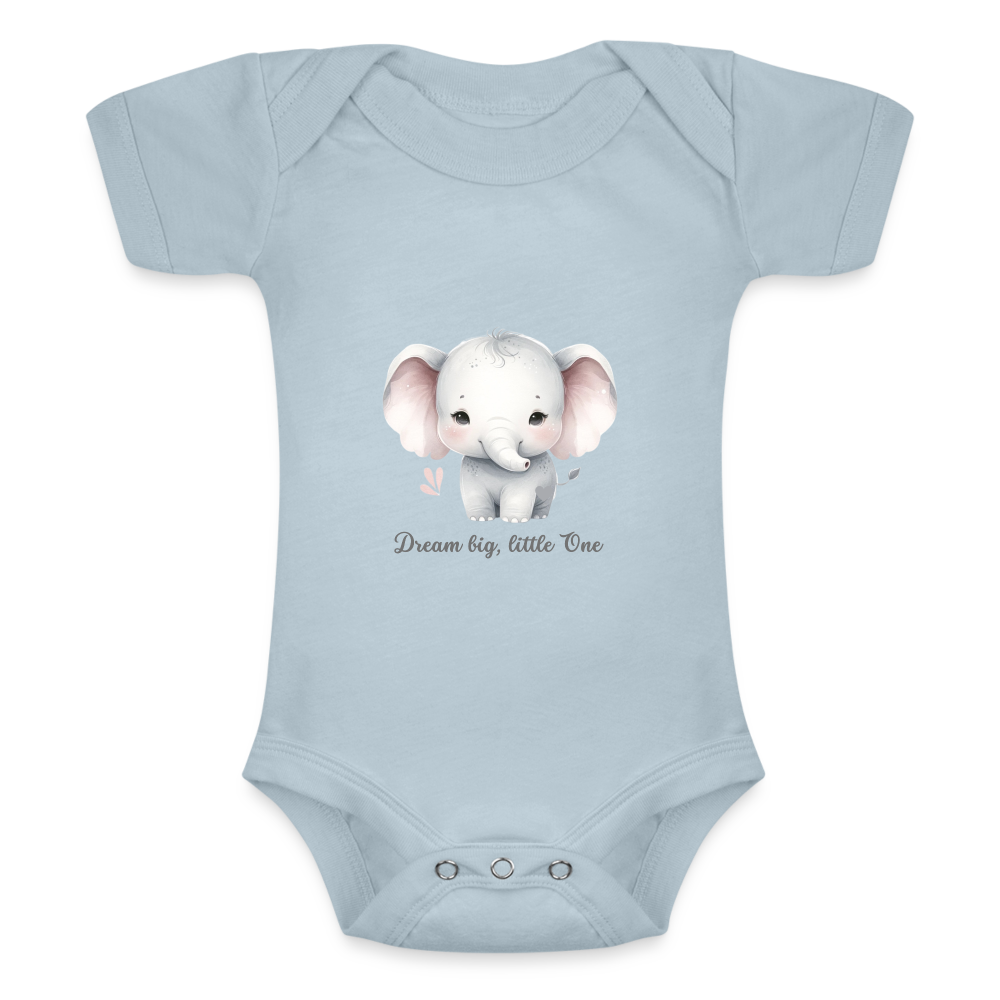 Baby Tri-Blend-Kurzarm-Body - Dream big, little one - Eisblau
