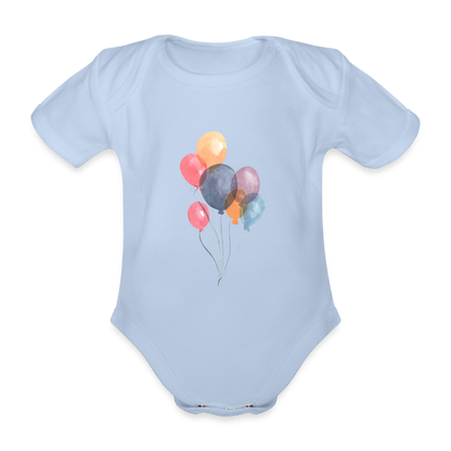 Baby Bio-Kurzarm-Body - Ballons - Sky