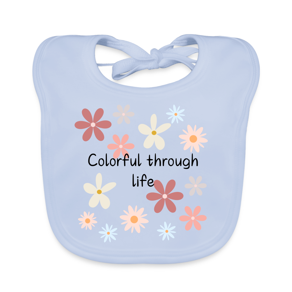 Baby Bio-Lätzchen - Colourful through life - sky Blue