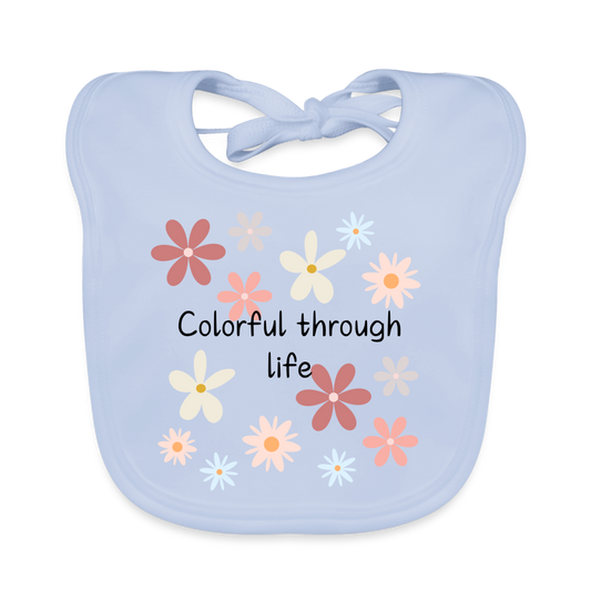 Baby Bio-Lätzchen - Colourful through life - sky Blue