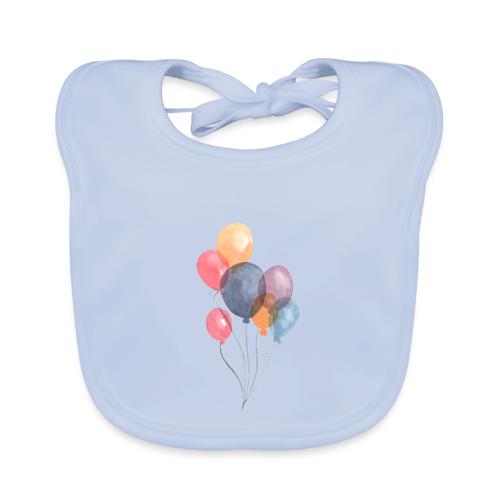 Baby Bio-Lätzchen - Ballons - sky Blue