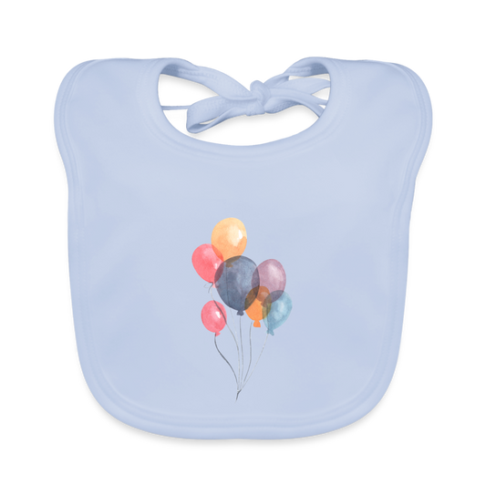 Baby Bio-Lätzchen - Ballons - sky Blue