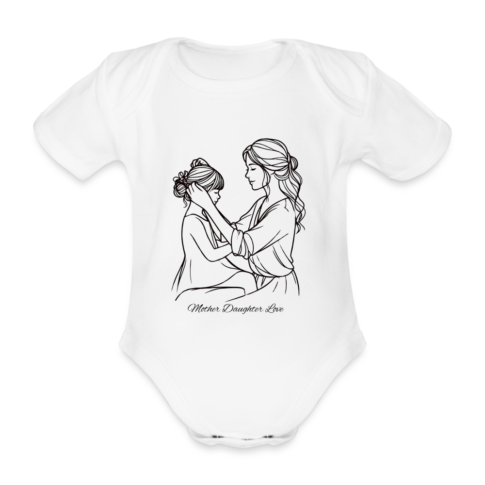 Baby Bio-Kurzarm-Body - Mother Daughter Love - weiß