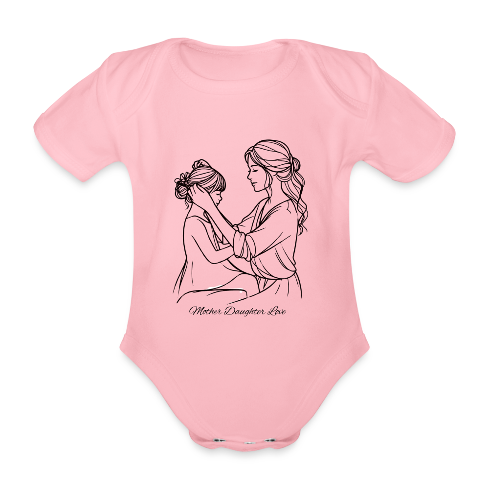 Baby Bio-Kurzarm-Body - Mother Daughter Love - Hellrosa