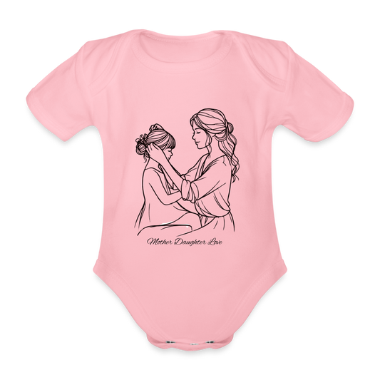Baby Bio-Kurzarm-Body - Mother Daughter Love - Hellrosa