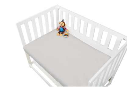 Spannbettlaken für Wiegen, Anstellbetten und Kinderwagen, Jersey, grau