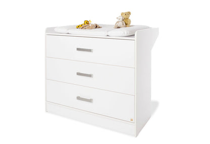 Starter set 'Hilda &amp; Viktoria' wide, white2-piece: house bed, wide changing table