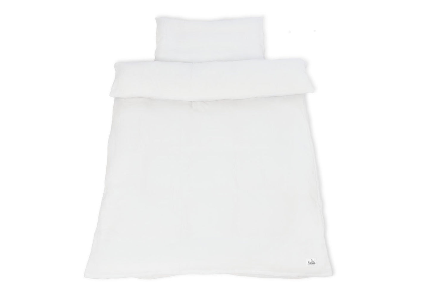 Musselin-Bettbezug-Set für Babybetten, weiß, 2-teilig