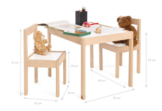 Kindertisch- und Stuhlgarnitur 'Olaf', 3-teilig