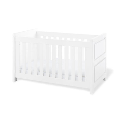 Starter set 'Milk' extra wide, including wall shelf
 3 parts: cot, extra wide changing table, wall shelf