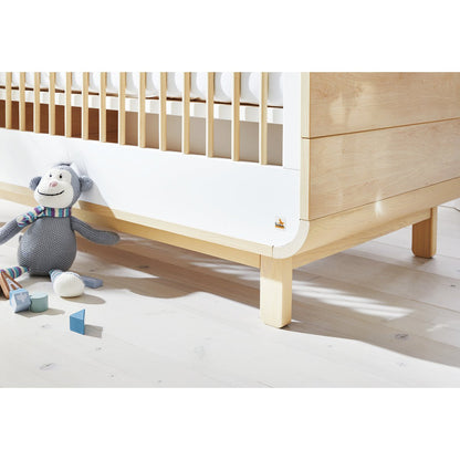 Starter set 'Round' wide 2-piece: cot, wide changing table