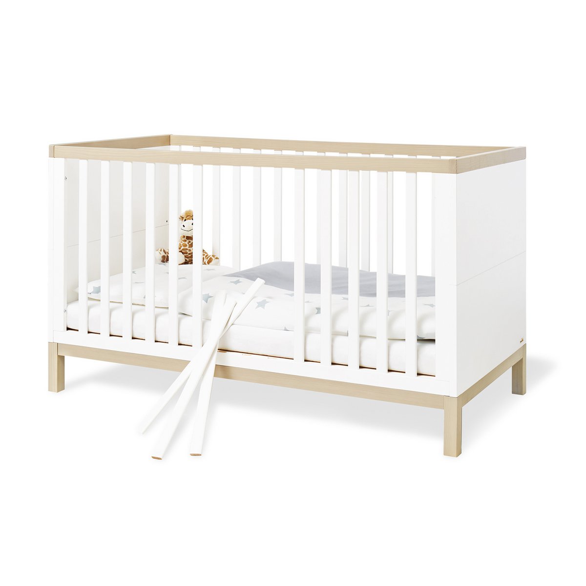 Starter set 'Light' wide
 2 parts: cot, wide changing table