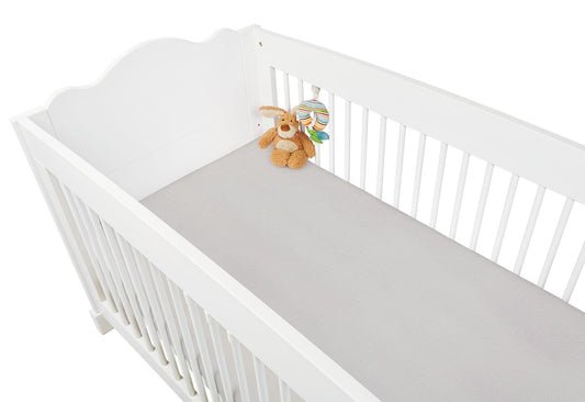 Spannbettlaken für Kinderbetten, Jersey, grau
