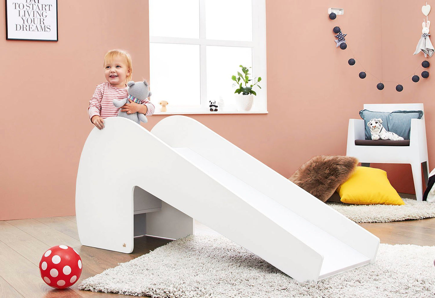 Indoor-Rutsche 'Lotta', weiß
